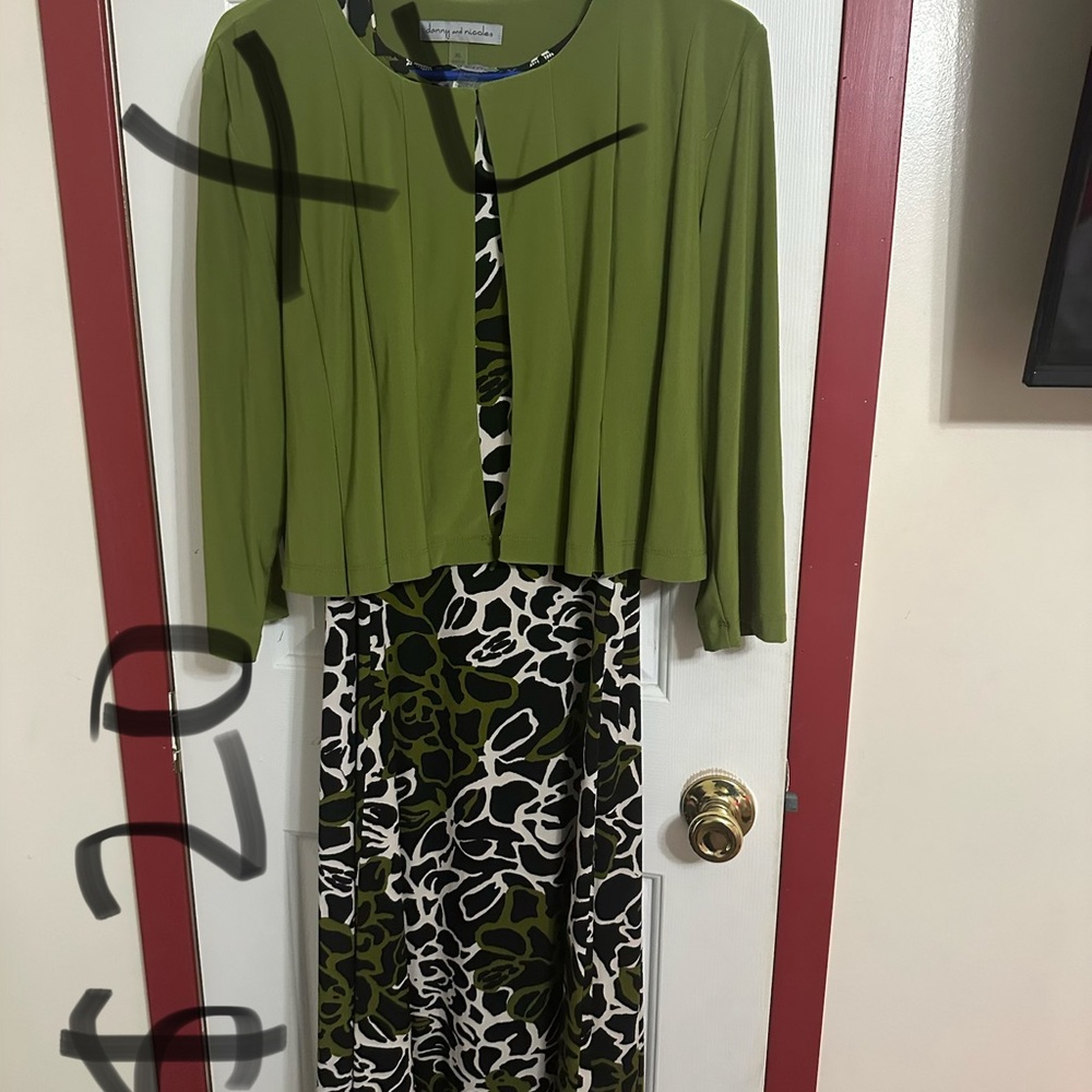 Green and Black Patterned Women's Skirt